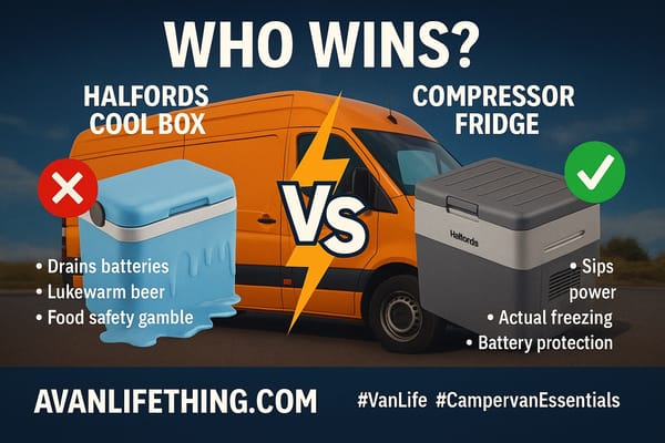 Halfords Cool Boxes vs Compressor Fridges: Why Cheap Coolers Drain Batteries (And Fail to Chill)