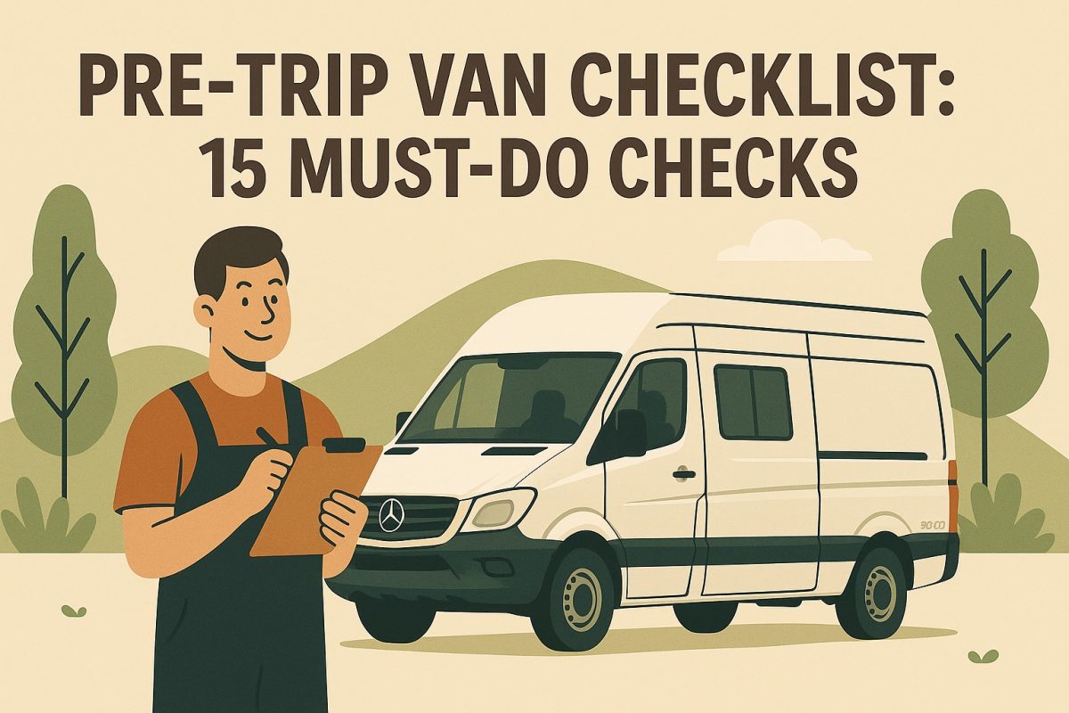 Pre trip van checklist mercedes sprinter 2016